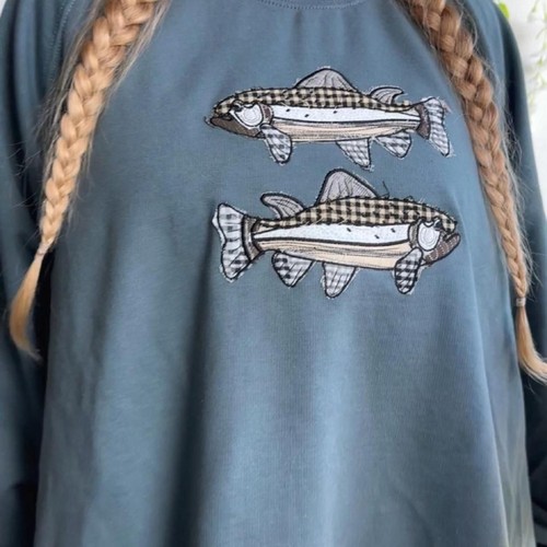 Nwt vintage patchwork fish - vintage,