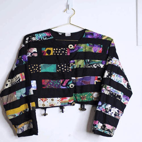 Vtg patchwork coin - coin, accent