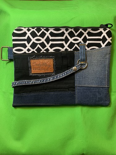 Denim clutch purse blue - denim,