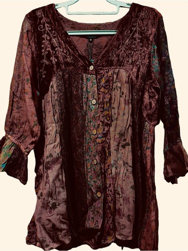 Young threads burgundy velvet - young,