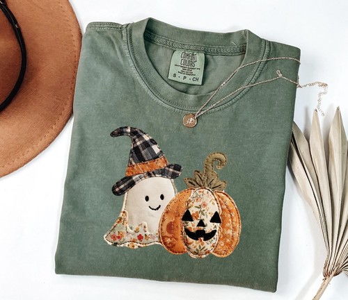 Retro patchwork halloween - retro,