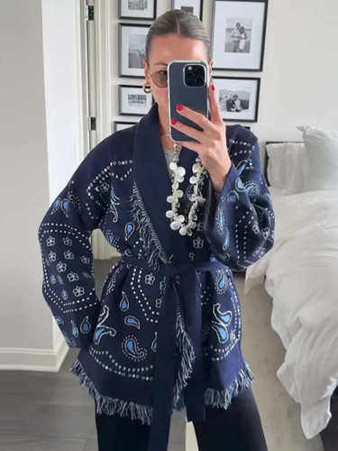 Patchwork knitted printed - knitted,