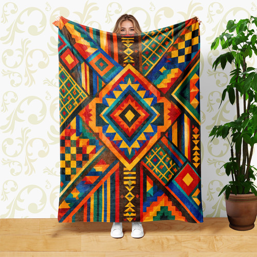 African geometric patchwork - african,