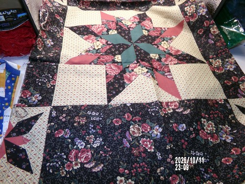 Vintage look flowers stars - flowers,