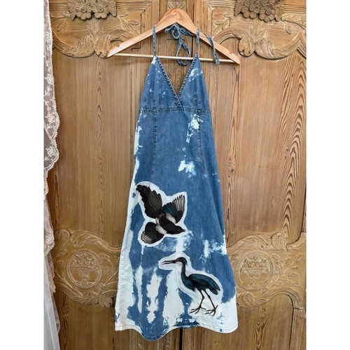 Distressed upcycled denim - upcycled,