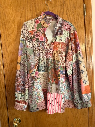 Multicolor patchwork print - multicolor,