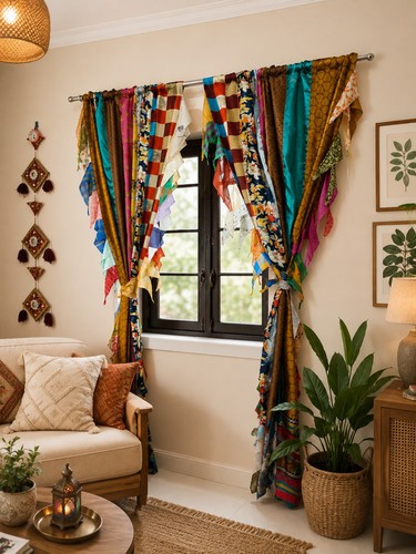 Upcycled old silk sari - 2,