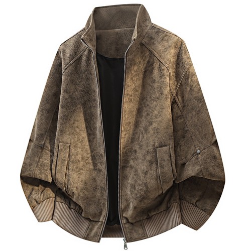 Men patchwork retro pu - patchwork,