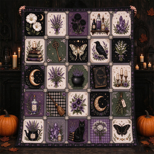 Gothic witch patchwork - patchwork, throw