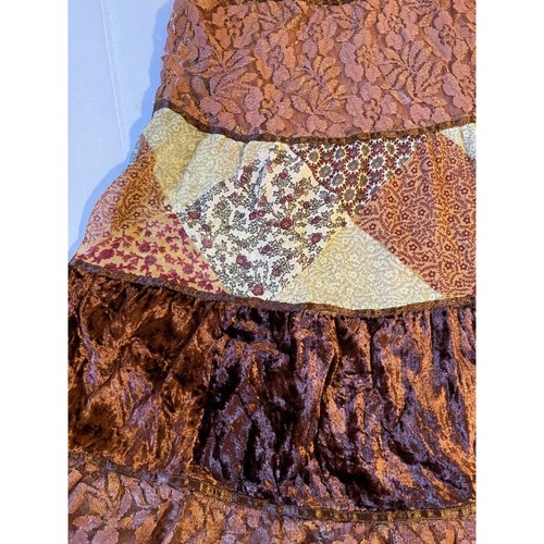 You brown patchwork maxi - x-you,