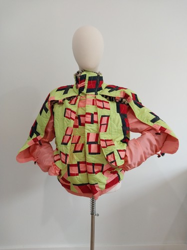 Viz yellow pink patchwork - pink,