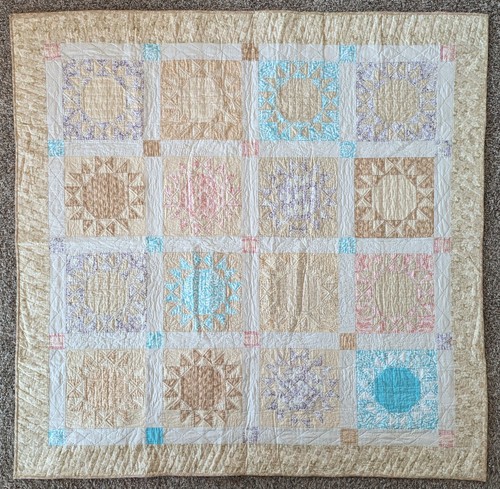Flower pots handmade quilt - "flower, pots"