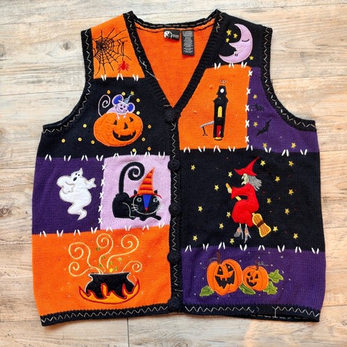 Vintage halloween sweater vest - vintage,