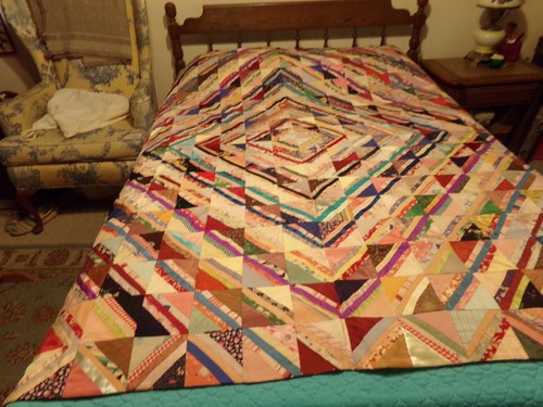 Antique silk quilt from new - silk,