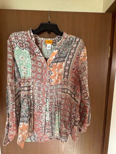 Ruby patchwork boho blouse - patchwork,