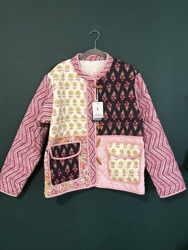 Pink quilted floral - pink,