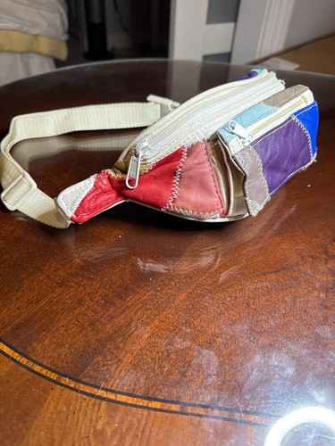 Vintage patchwork faux - patchwork, leather