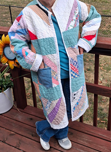 Handmade quilted patchwork - quilted,