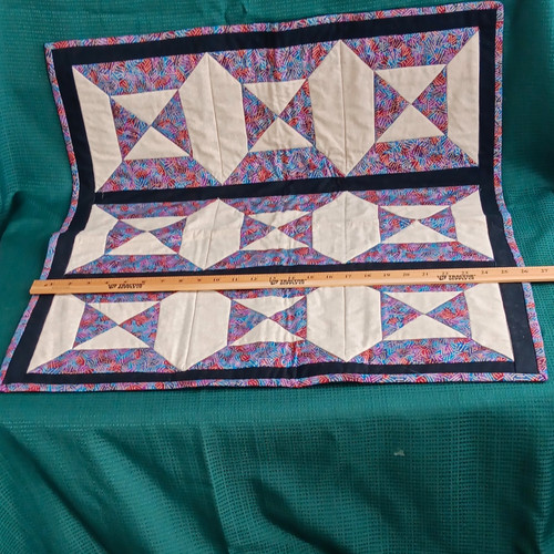 Quilted geometric patchwork - quilted,
