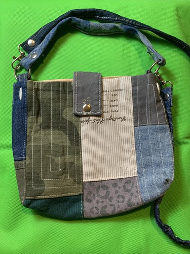 Denim crossbody purse - denim, blue