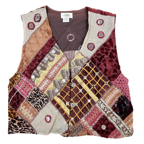 Sandy starkman patchwork vest - sandy,