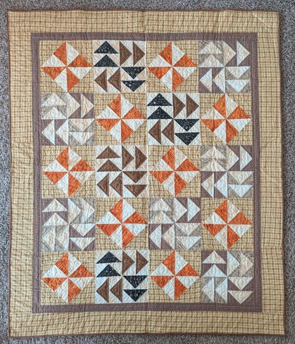 Triangles handmade quilt - "triangles",