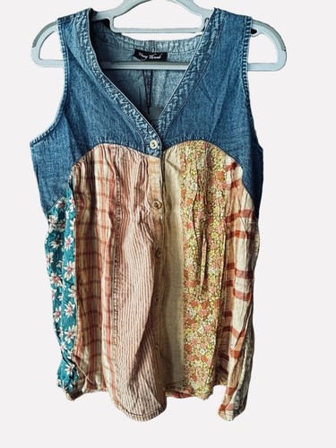 Young threads sleeveless denim - young,