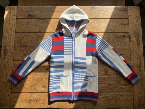 Men patchwork knit - men's, hoodie