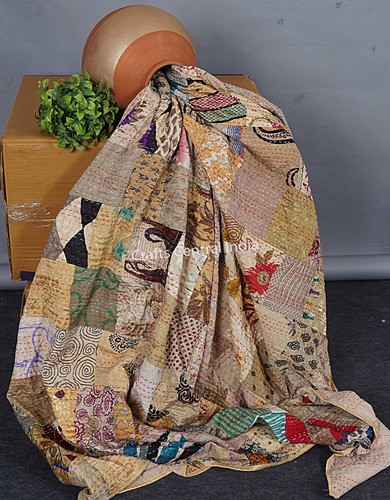 Boho patchwork quilt bed - , cover