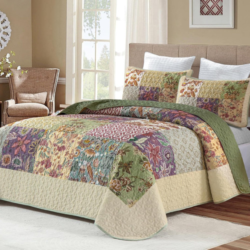 Patchwork quilt set - patchwork,