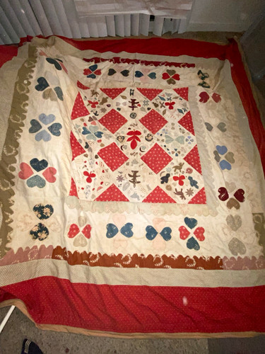 Vintage patchwork quilt - vintage,