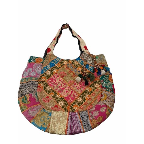 Bohemian patchwork round - patchwork, tote