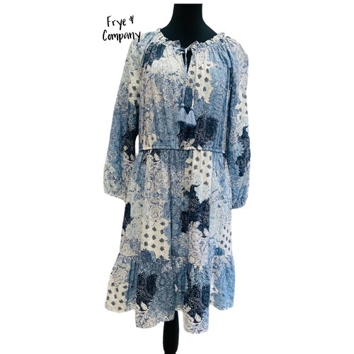 Frye blue floral western - frye, &