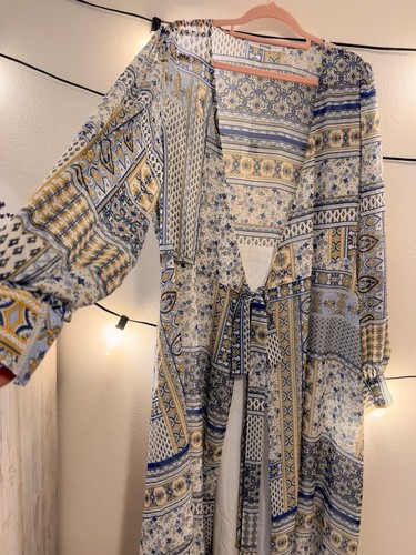 Justfab blue yellow - m,