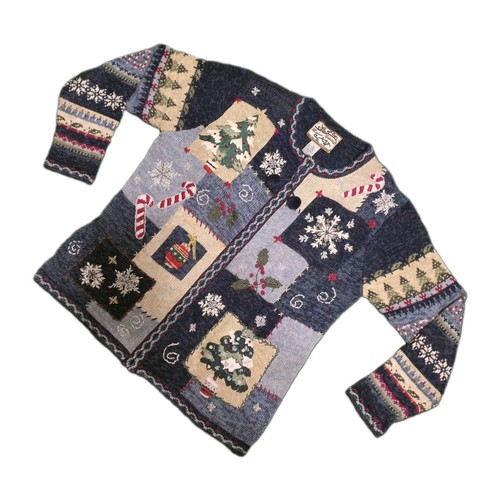 Vintage christmas cardigan - christmas,